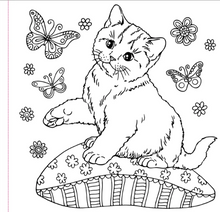 Load image into Gallery viewer, Cute and Curious Cats Adult Coloring Book