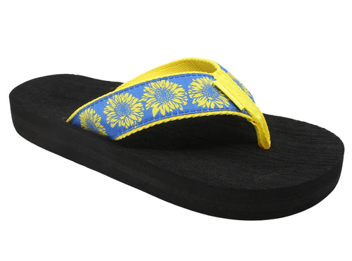 Summer Sunflowers Flip Flops