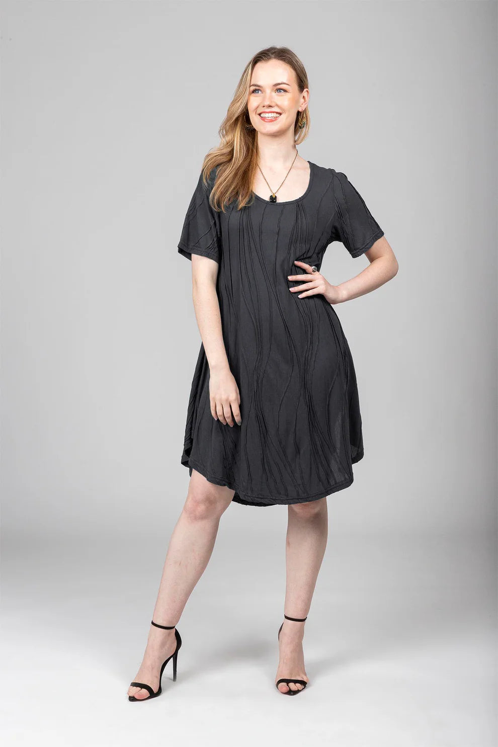 Short Sleeve Stitch Dress