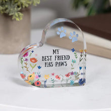 Load image into Gallery viewer, Paws - 3.5" Acrylic Heart Plaque