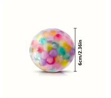 Load image into Gallery viewer, 6.0cm Colorful Beaded Mesh Grape Squeeze Ball