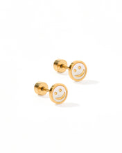 Load image into Gallery viewer, Screwback Stud Earrings - Happy Face