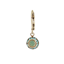 Load image into Gallery viewer, Crystal Disc Dangle Earring