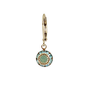 Crystal Disc Dangle Earring