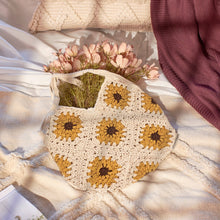 Load image into Gallery viewer, Crochet Sunflower Tote
