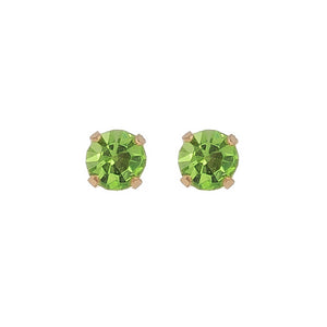 Solitaire Round Cut Birth Stone Ear Sense Stud Earrings