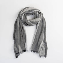 Load image into Gallery viewer, Tonal Gauze Stripe Summer Lightweight Sheer Scarf