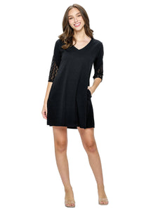 Dress Ribbed Lace Details