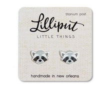 Load image into Gallery viewer, Raccoon Earrings // Quirky Earrings