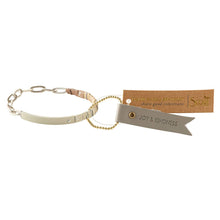 Load image into Gallery viewer, Good Karma Ombre w/Chain Bracelet - Joy&amp;Kindness Ivory/Silvr