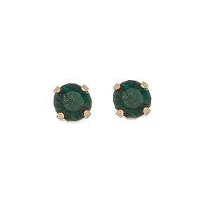 Solitaire Round Cut Birth Stone Ear Sense Stud Earrings