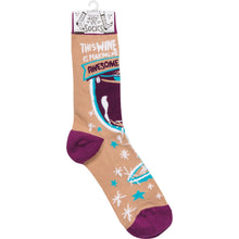 Load image into Gallery viewer, This Wine Is Making Me Awesome Socks