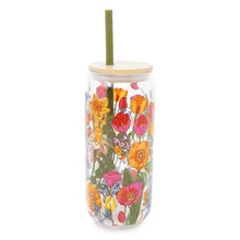 Load image into Gallery viewer, Glass Coffee Mug, Meadow Bouquet