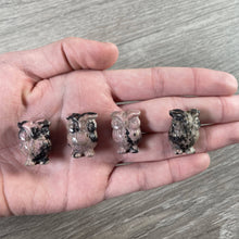 Load image into Gallery viewer, Gemstone Owl Figurine – Small Crystal Owl Decor