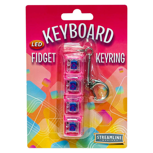 Keyboard Fidget LED Keyring - Pink