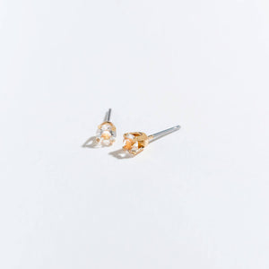 Solitaire Round Cut Birth Stone Ear Sense Stud Earrings