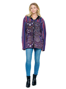 Jacket Zip-up Gheri Mandala Mushroom Print