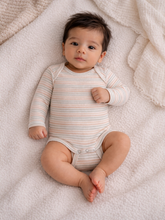 Load image into Gallery viewer, Multi Stripe / Organic Long Sleeve Bodysuit