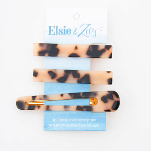 3 Piece Elsie & Zoey Isolde Tortoiseshell Hair Clip Set