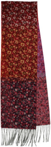 Colorblocked Ditzy Floral Cashmink® Scarf: Rosewood