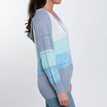Load image into Gallery viewer, Avalon Crochet Ocean Color Block Hooded Pullover