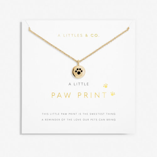 A Little 'Paw Print' Necklace in Gold-Tone Plating