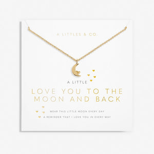A Little 'Love You To The Moon And Back' Necklace in Gold-Tone Plating