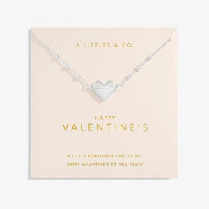 Forever Yours 'Happy Valentine's' Necklace In Silver Plating