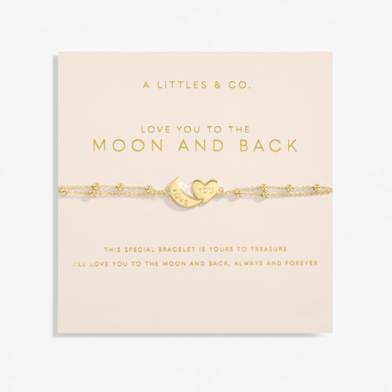 Forever Yours 'Love You To The Moon And Back' Bracelet In Gold-Tone Plating