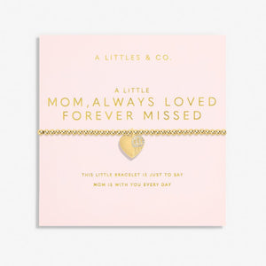 Mother's Day A Little 'Mom, Always Loved Forever Missed' Bracelet In Gold-Tone Plating