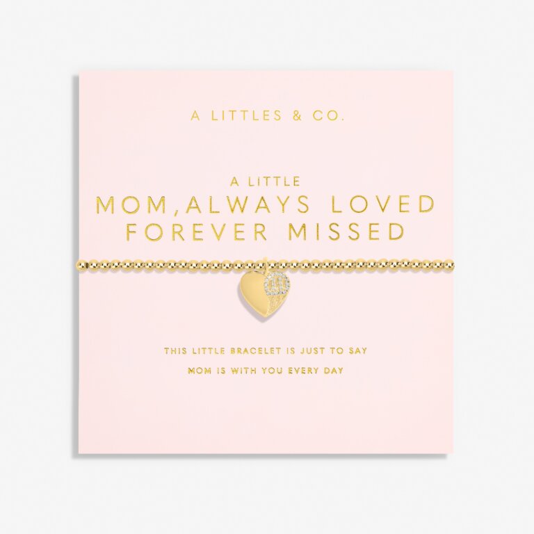 Mother's Day A Little 'Mom, Always Loved Forever Missed' Bracelet In Gold-Tone Plating