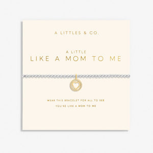 Mother's Day A Little 'Like A Mom To Me' Bracelet In Silver Plating And Gold-Tone Plating
