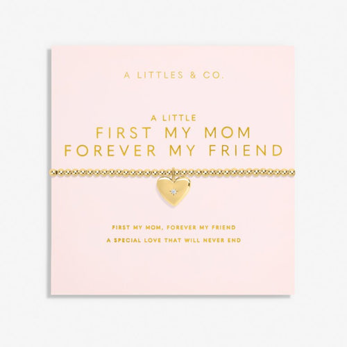 Mother's Day A Little 'First My Mom, Forever My Friend' Bracelet In Gold-Tone Plating