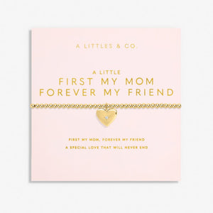 Mother's Day A Little 'First My Mom, Forever My Friend' Bracelet In Gold-Tone Plating