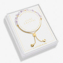 Load image into Gallery viewer, Manifestones Lilac Crystal Bracelet In Gold-Tone Plating