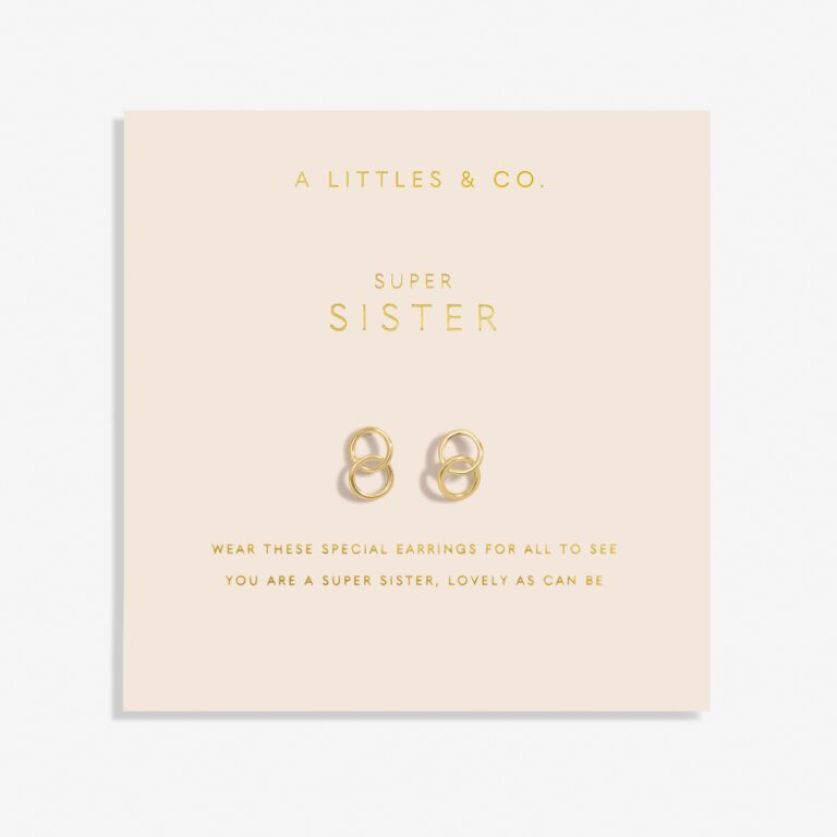 Forever Yours 'Super Sister' Earrings In Gold-Tone Plating