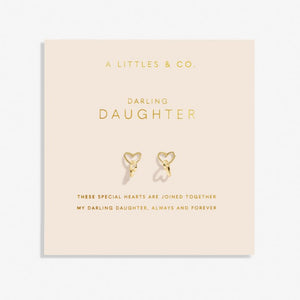 Forever Yours 'Darling Daughter' Earrings In Gold-Tone Plating
