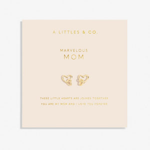 Forever Yours 'marvelous Mom' Earrings In Gold-Tone Plating