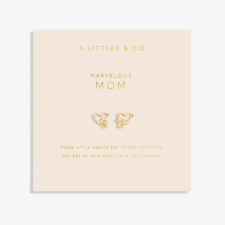 Forever Yours 'marvelous Mom' Earrings In Gold-Tone Plating
