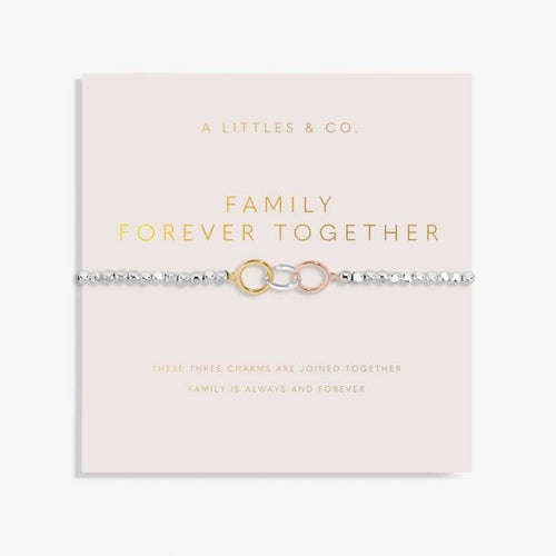 Forever Yours 'Family Forever Together' Trio Bracelet In Silver, Gold-Tone And Rose Gold-Tone Plating