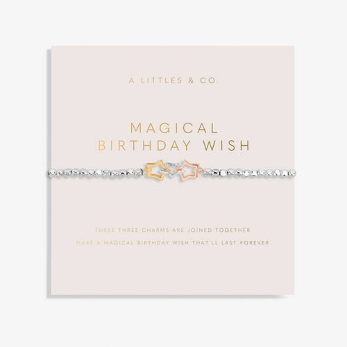 Forever Yours 'Magical Birthday Wish' Trio Bracelet In Silver, Gold-Tone And Rose Gold-Tone Plating