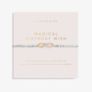 Forever Yours 'Magical Birthday Wish' Trio Bracelet In Silver, Gold-Tone And Rose Gold-Tone Plating