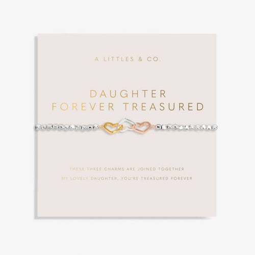 Forever Yours 'Daughter Forever Treasured' Trio Bracelet In Silver, Gold-Tone And Rose Gold-Tone Plating