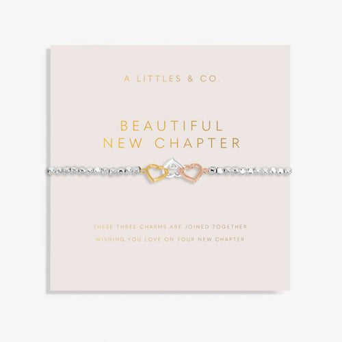 Forever Yours 'Beautiful New Chapter' Trio Bracelet In Silver, Gold-Tone And Rose Gold-Tone Plating