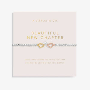 Forever Yours 'Beautiful New Chapter' Trio Bracelet In Silver, Gold-Tone And Rose Gold-Tone Plating