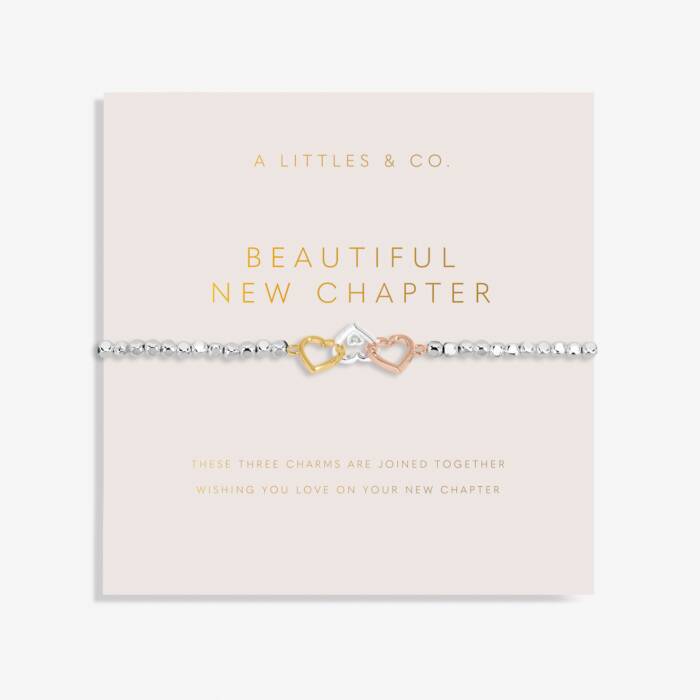 Forever Yours 'Beautiful New Chapter' Trio Bracelet In Silver, Gold-Tone And Rose Gold-Tone Plating