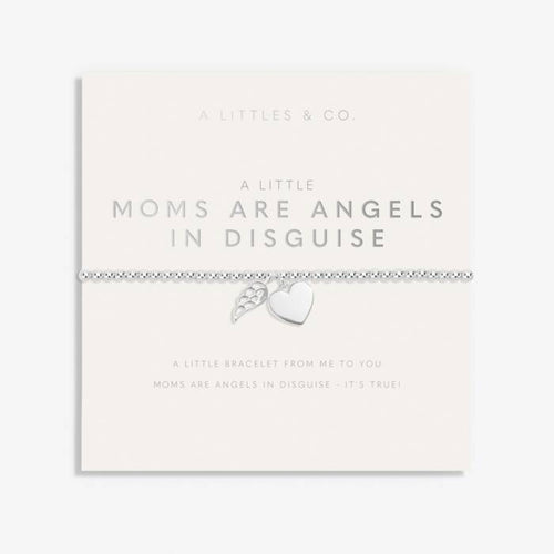 Mother's Day A Little 'Moms Are Angels In Disguise' Bracelet In Silver Plating