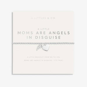 Mother's Day A Little 'Moms Are Angels In Disguise' Bracelet In Silver Plating