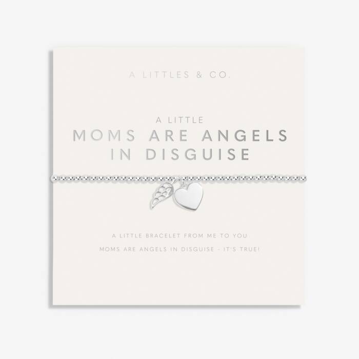 Mother's Day A Little 'Moms Are Angels In Disguise' Bracelet In Silver Plating