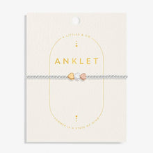 Load image into Gallery viewer, Three Tone Heart Anklet In Silver, Gold-Tone And Rose Gold-Tone Plating